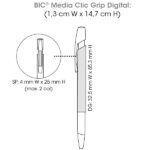 Medidas Bolígrafos BIC Media Clic Grip Digital