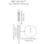 Medidas bolígrafos promocionales BIC Clic Stic