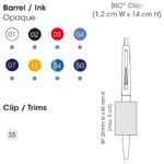Bolígrafos BIC Clic medidas y colores