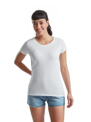 camiseta blanca valueweight para mujer fruit of the loom laduda publicidad 78795