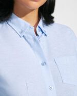 Roly - OXFORD WOMAN 5068_10_3_2 camisa de manga larga de mujer entallada detalle 2