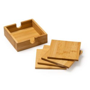 Stamina - ALGOR Set de 4 posavasos de bambú en caja de bambú personalizados laduda publicidad 4113_29_1_1